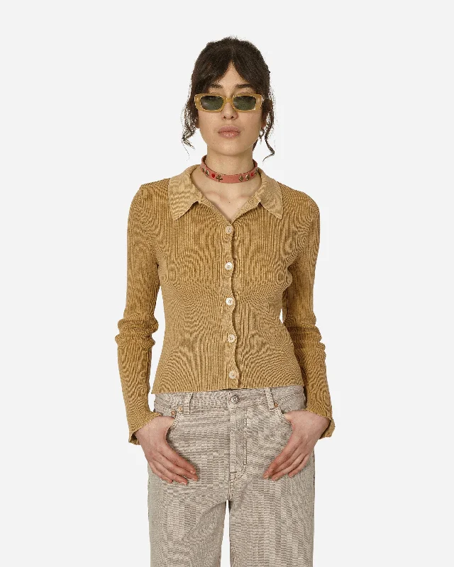 Mazzy Polo Sweater Wet Sand Herringbone Houndstooth Plaid