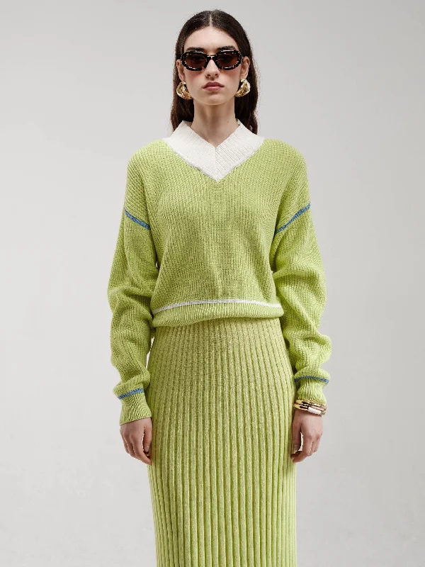 Popularist Bis Sweater Satin Blend Silk Blend Wool Blend