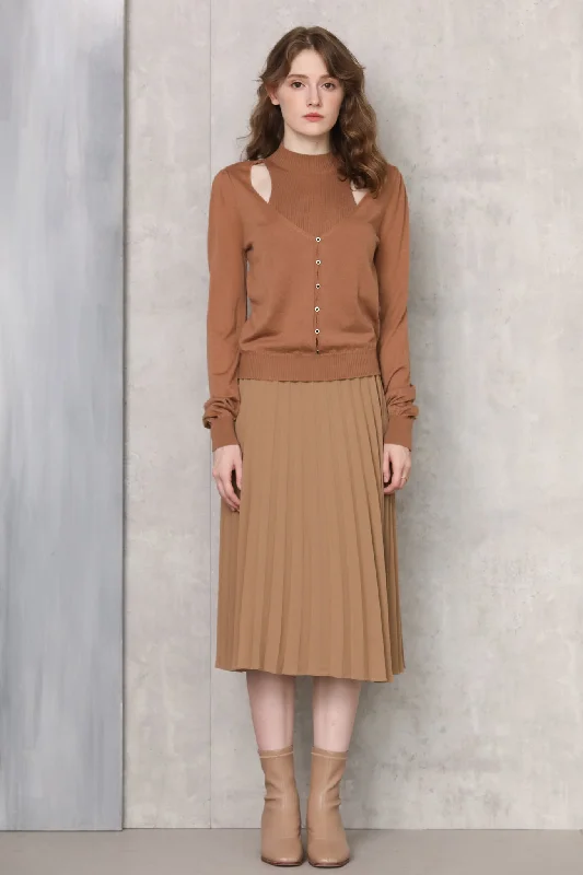 Sylphide | Fleur Cut Out Wool Sweater Embroidered Appliqued Beaded