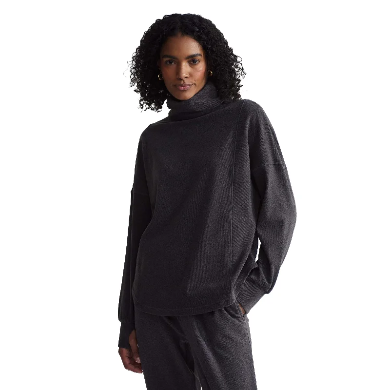 Varley Rainer Roll Neck Womens Sweater Spandex Rayon Corduroy