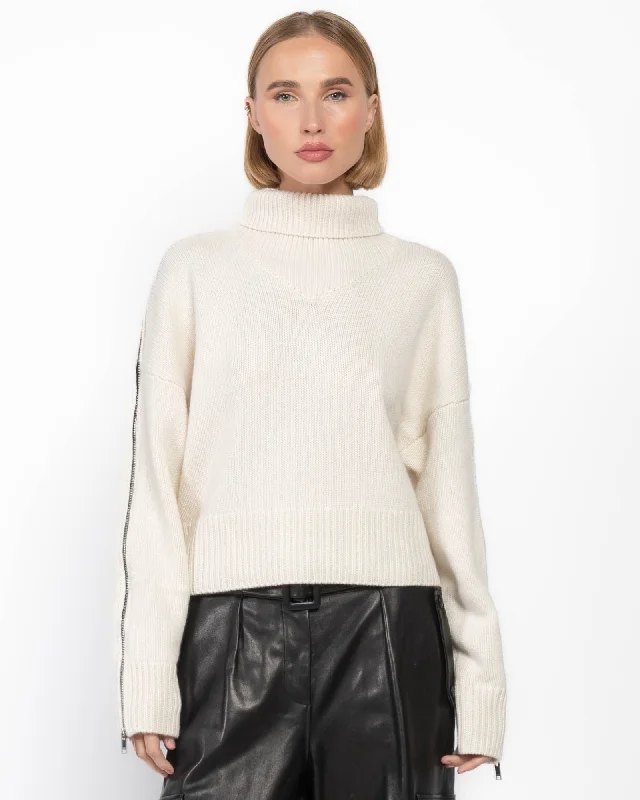 Boxy Sweater With Zipper Slim Fit Regular Fit Oversized