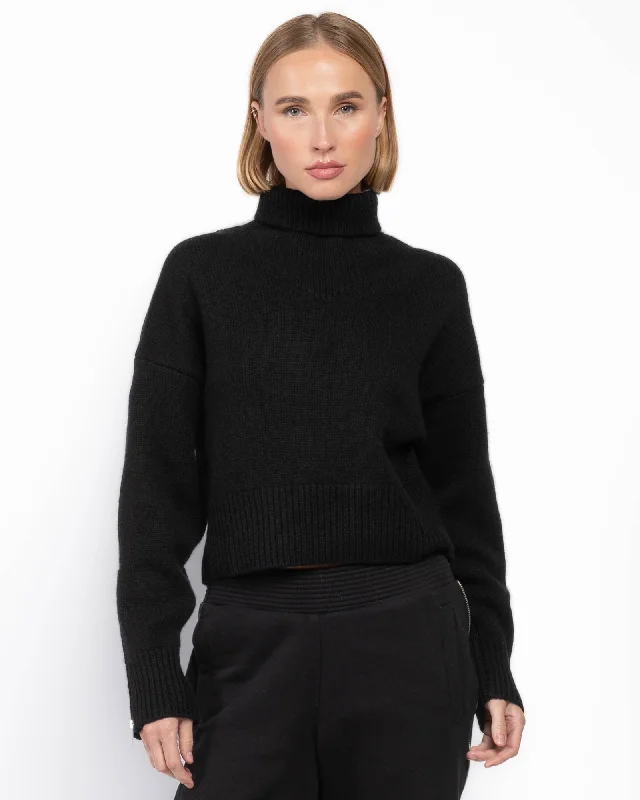 Boxy Sweater With Zipper Solid Color Striped Floral Print