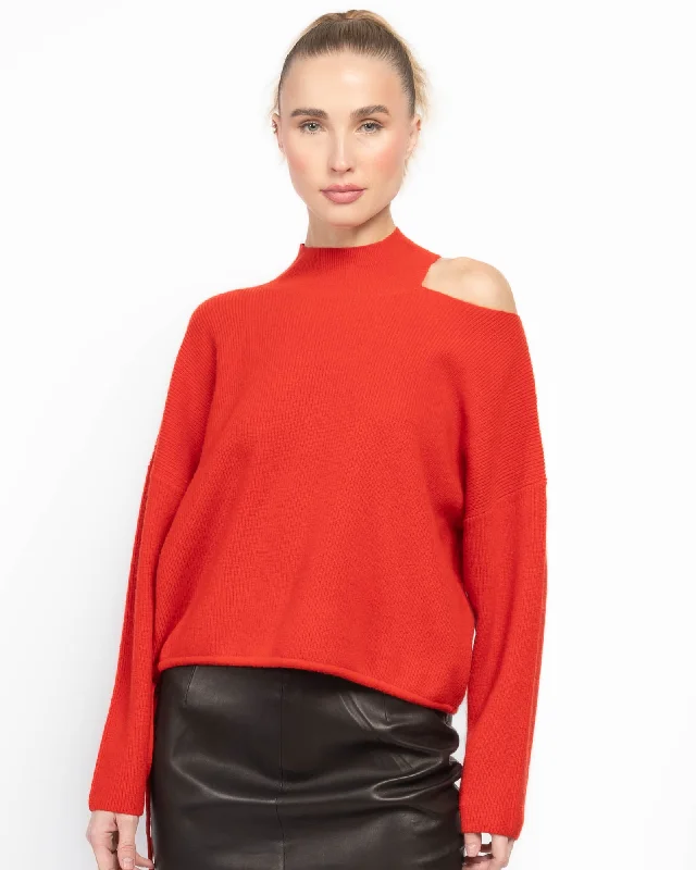 Open Shoulder Sweater Sequined Glittery Shiny