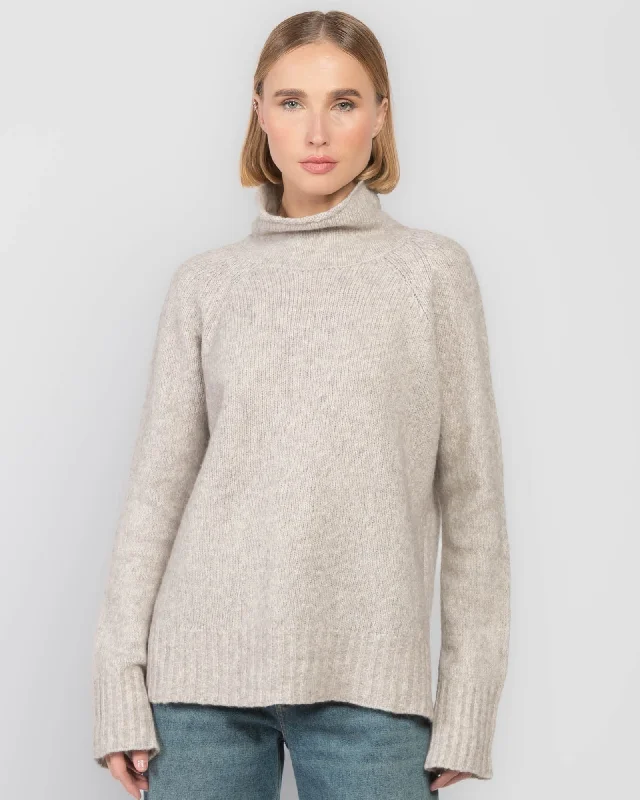 Funnel Neck Sweater Soft Cozy Warm