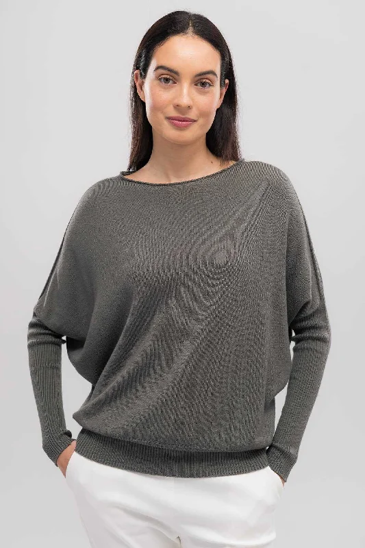 Womens Mira Sweater Ribbed Striped Patterned