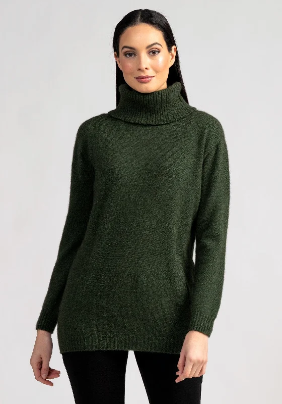 Womens Zip Tunic Sweater Sweater - Matipo Ribbed Striped Patterned