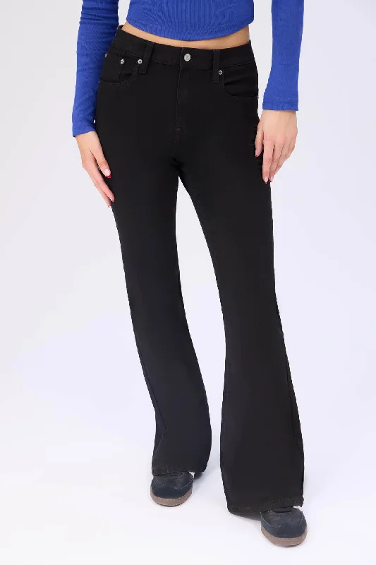 High Rise Flare Jeans Elegant Wide-Leg Jeans