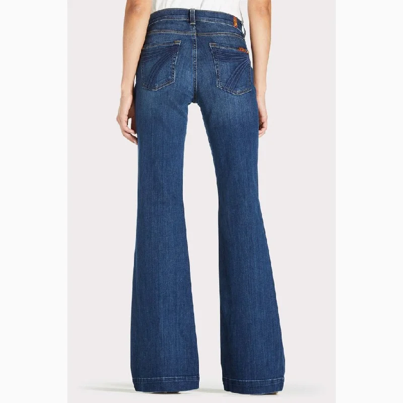 7 For All Mankind Women's Mel Rose Dojo Trouser Jeans Chic Cropped Jeans