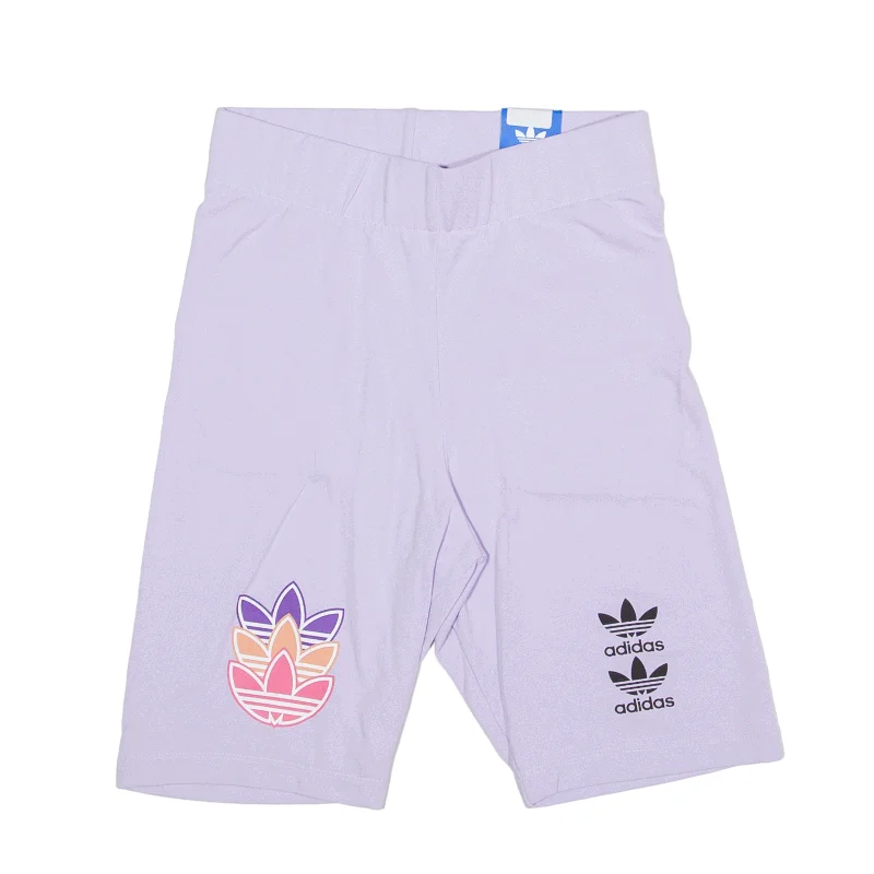 ADIDAS Legging Sports Shorts Purple Slim Womens UK 6 W24