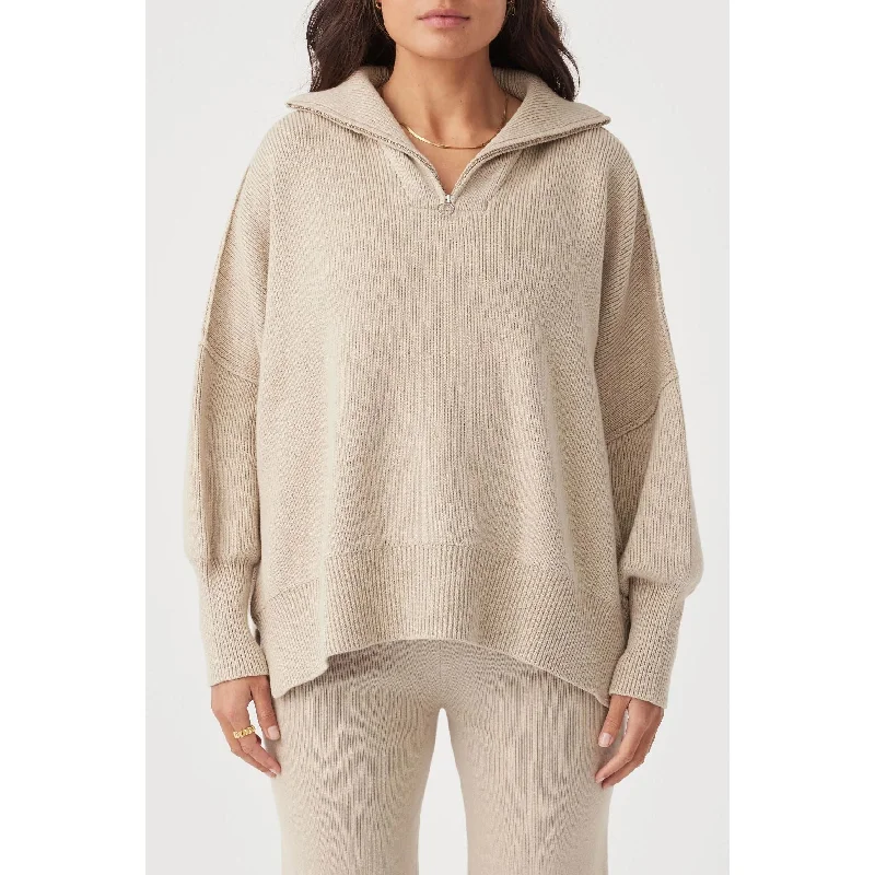 Arcaa London Zip Sweater - Taupe