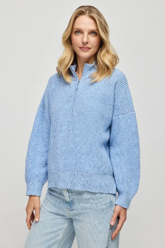 Blue Cashmere and Wool Aurora Women's Sweater