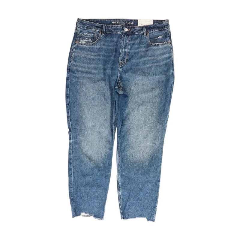 Blue Solid Mom Jeans Fashionable Jeggings Style Jeans