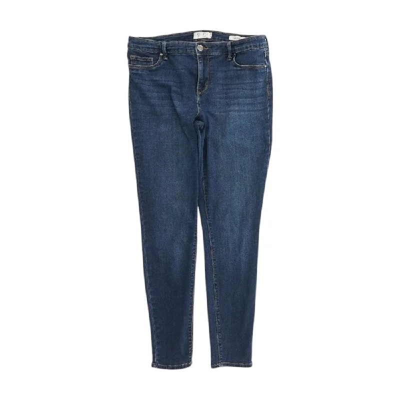 Blue Solid Skinny Leg Jeans Classic Blue Denim Jeans