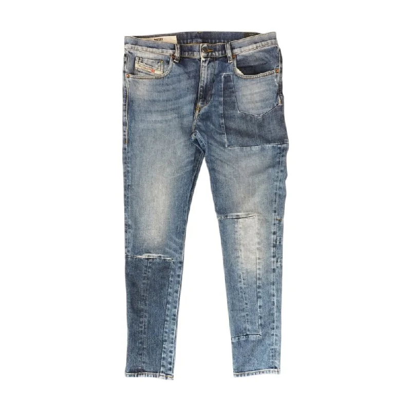 Blue Solid Slim Jeans Trendy Button-Up High-Waist Jeans