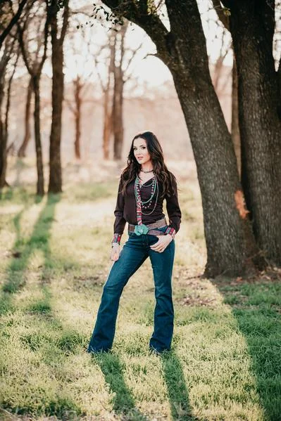 CC Signature Series  Cowgirl Couture Trouser Jeans-Dark Wash Trendy Classic Fit Jeans