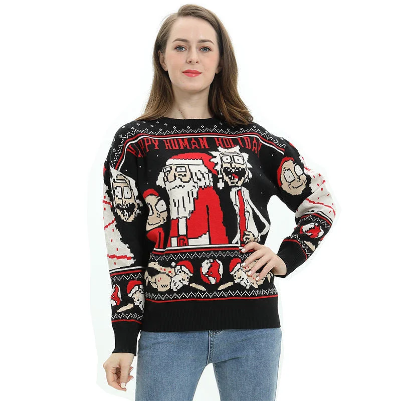 Wholesale custom women sweater men knit pullover ugly Christmas