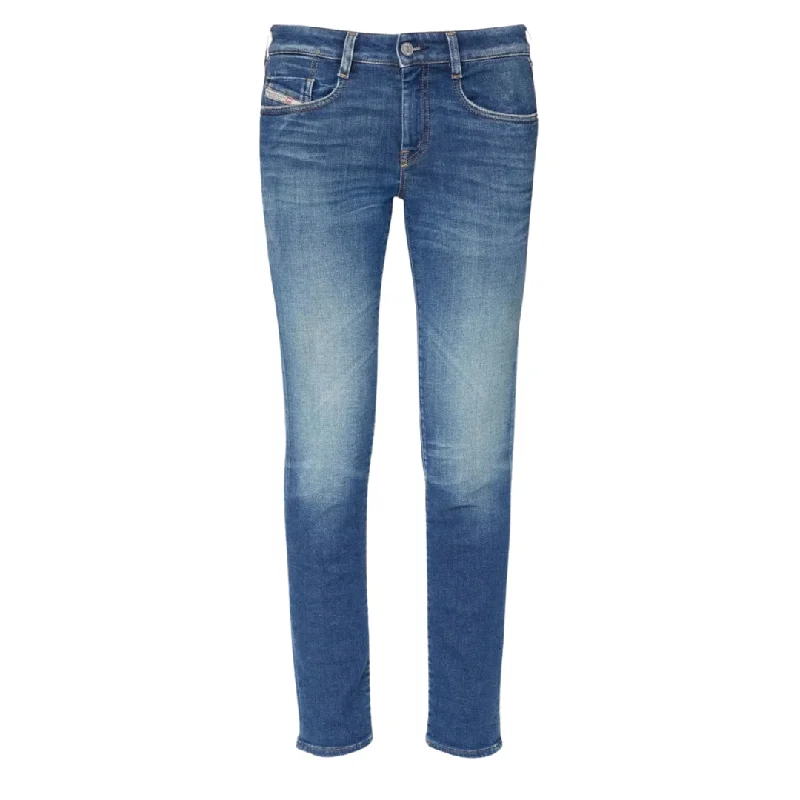 Diesel D-Ollies Blue Jogg Jeans  Chic Dark-Wash Skinny Jeans