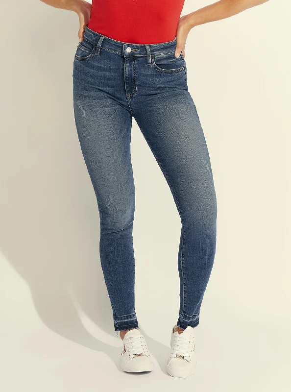 Eco 1981 High-Rise Cropped Skinny Denim Jeans in Varick Wash Classic Button Fly Jeans