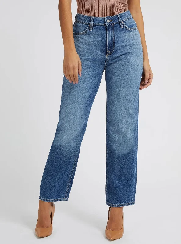 Eco High-Rise Hollywood Relaxed Denim Jeans In The Challenge Stylish Cargo Style Jeans
