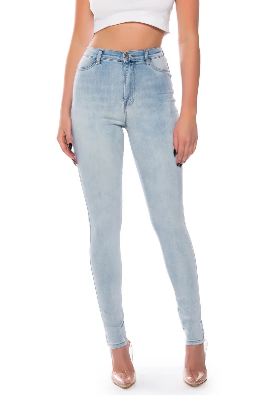 FLEX-FIT HIGH WAISTED SUPER STRETCHY SKINNY JEANS Stylish Relaxed Fit Skinny Jeans