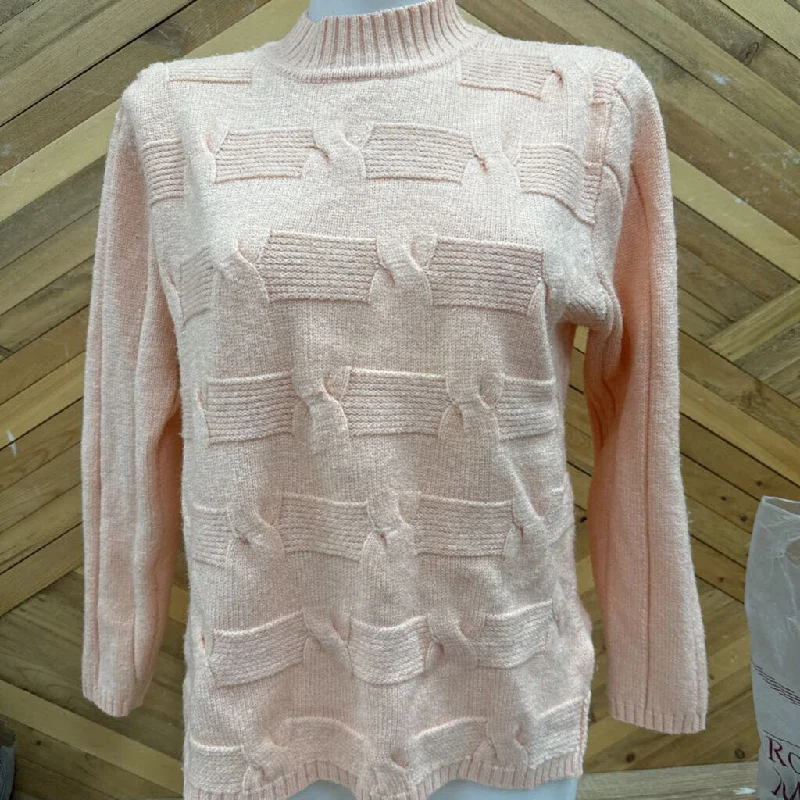 Glaciere - Women's Knit Sweater - MSRP compared $189: Peach-women-XS