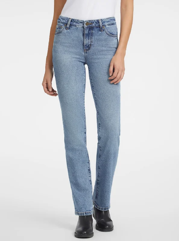 Guess Jeans G08 Mid Rise Straight Jeans Trendy Flared Leg Jeans