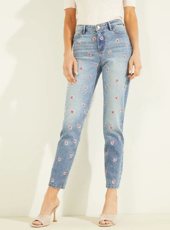 High-Rise 1981 Skinny Denim Jeans In Butterfly Wash Fashionable Button-Front Jeans