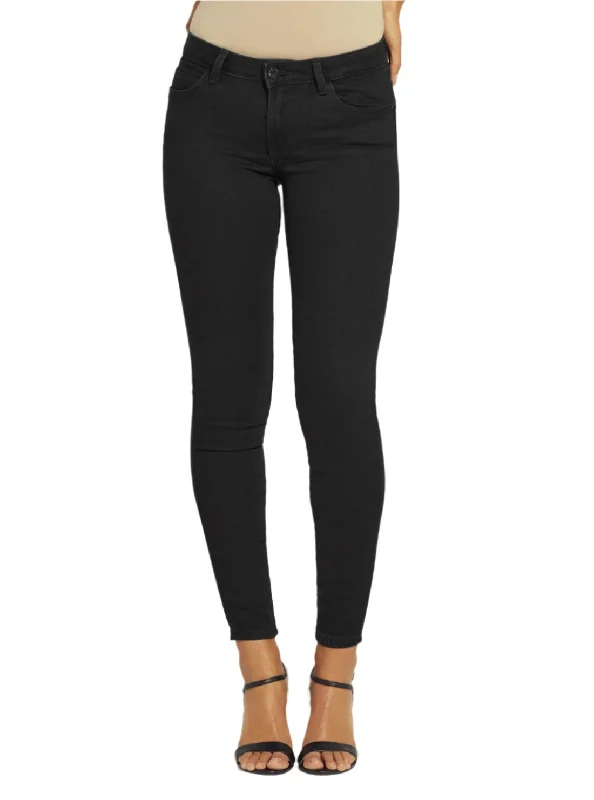 High-Rise 1981 Skinny Leg Denim Jeans In Carrie Black Wash Classic Blue Denim Jeans