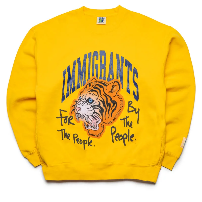 Kids of Immigrants Tiger Sweater - Gold