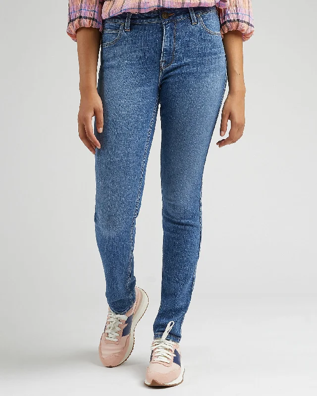 Lee Elly Slim Womens Jeans - Feels Like Indigo Cozy Stretch High-Waist Jeans