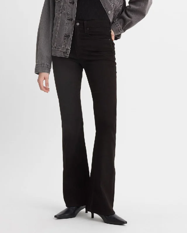 Levi's® Womens 726 High Rise Flare Jeans - Midnight Gaze Trendy Acid Wash Skinny Jeans