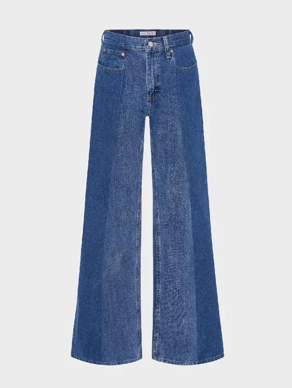 Odette Jeans Mid Blue Comfortable Dark Wash Jeans