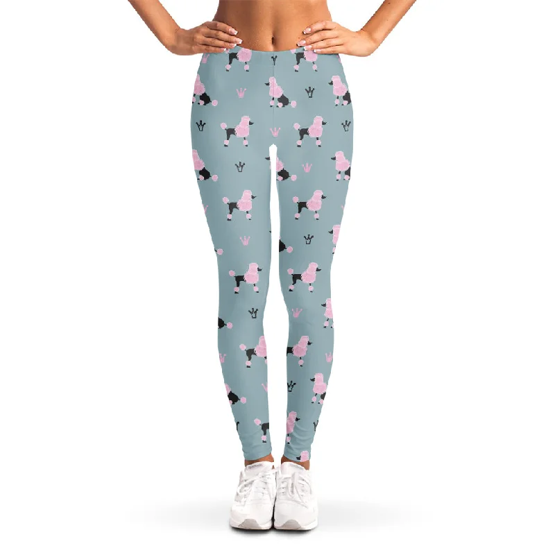 Poodle And Crown Pattern Print Women's Leggings