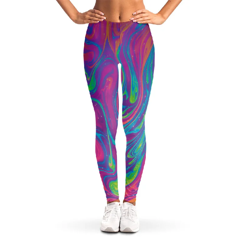 Psychedelic Liquid Print Women's Leggings