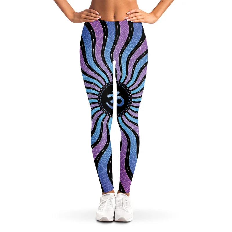 Psychedelic Om Print Women's Leggings