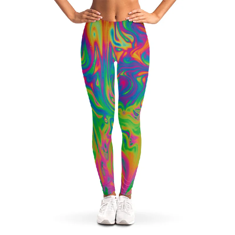 Psychedelic Surface Print Women's Leggings