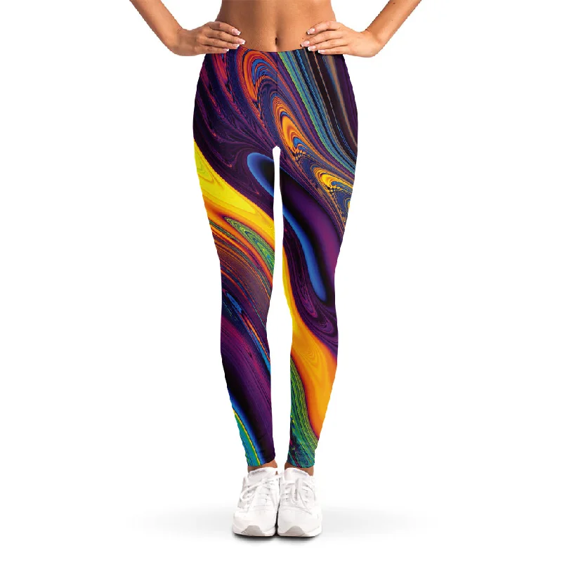 Psychedelic Trippy Fractal Print Women's Leggings