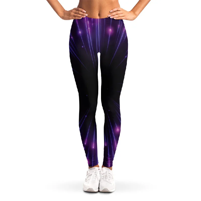 Purple Hyperspace Print Women's Leggings