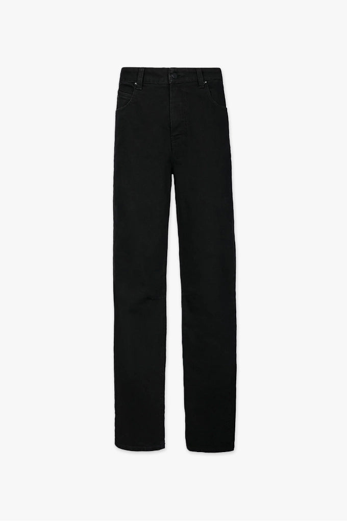 RELAXED SLIM FIT JEANS | BLACK STONE WASH Casual Straight-Leg Jeans