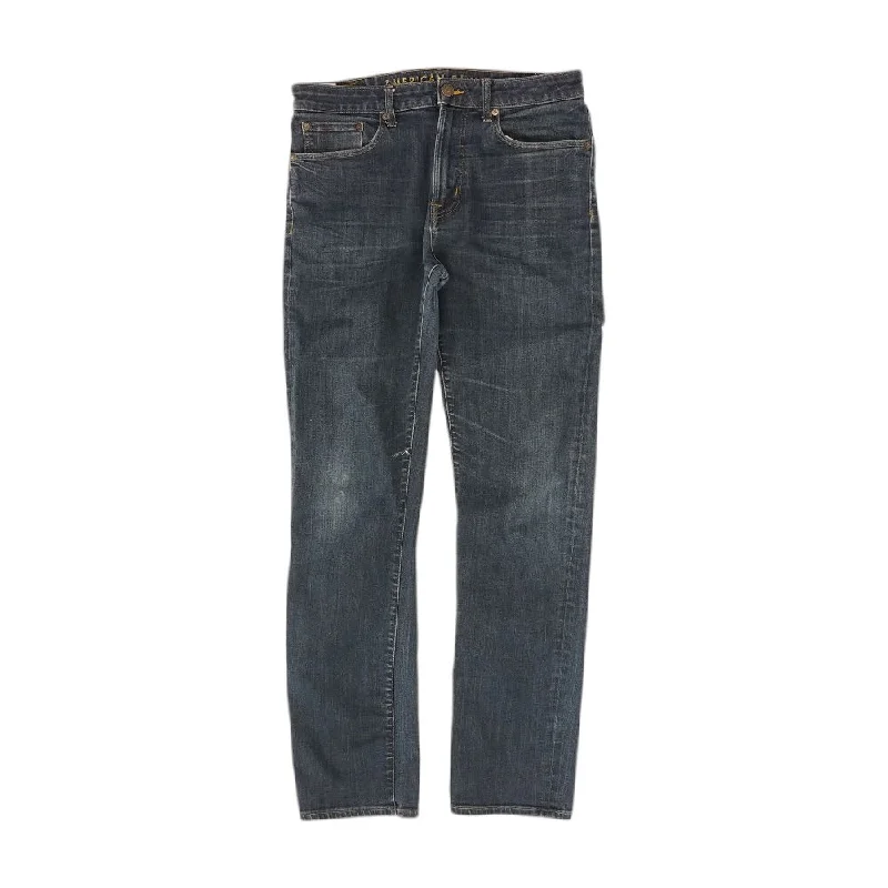 Solid Straight Jeans Cozy Stretch High-Waist Jeans