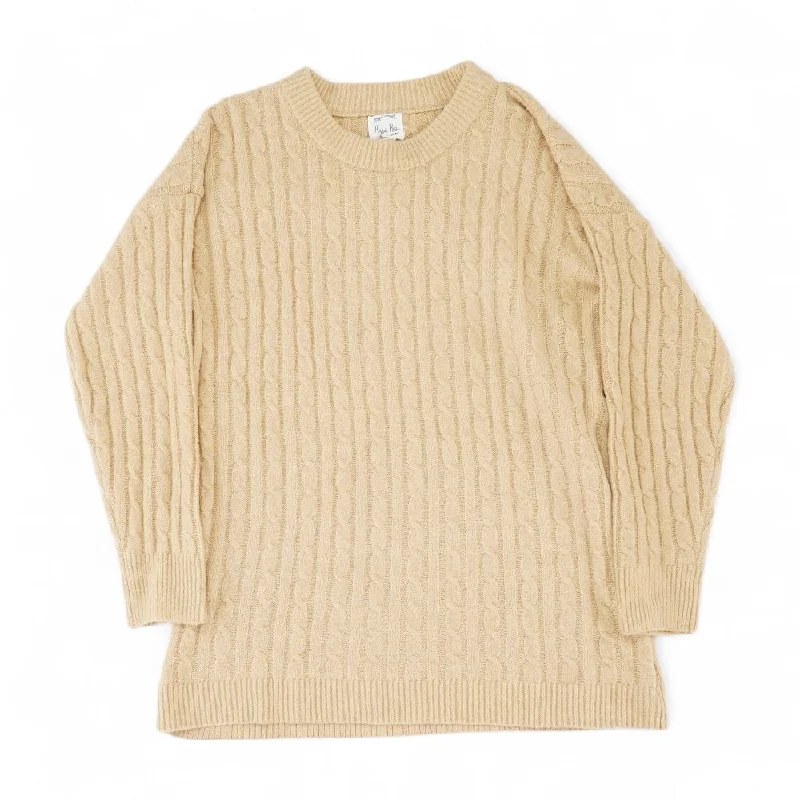 Tan Solid Crewneck Sweater