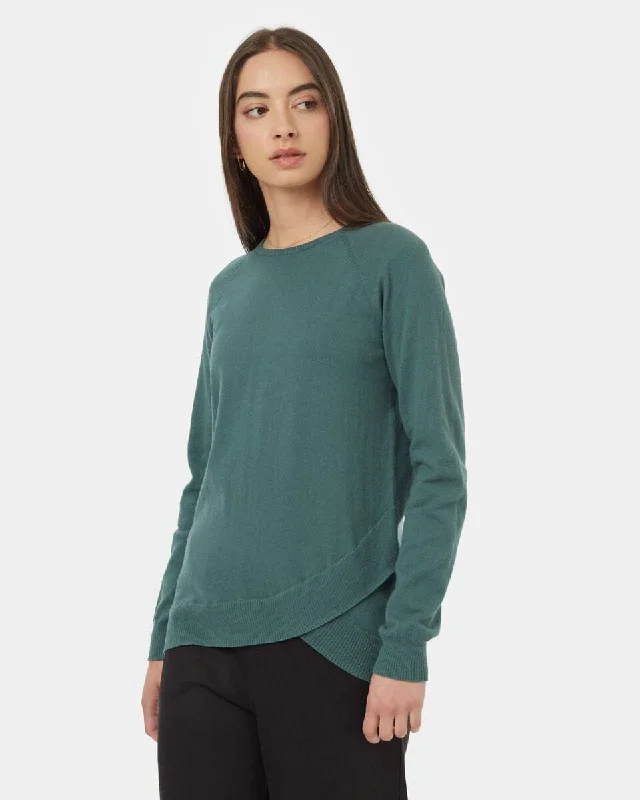 TENTREE Women's Highline Cotton Acre Sweater Silver Pine