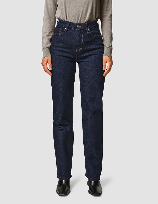 Jeans Straight Fit Dark Blue Elegant Skinny Leg Jeans