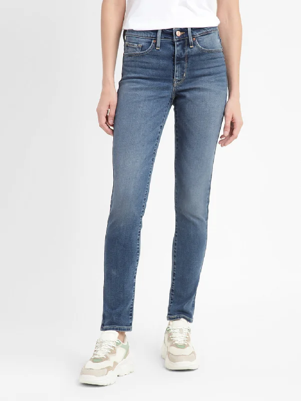 Women's Mid Rise 311 Shaping Skinny Fit Jeans Classic Black Denim Jeans