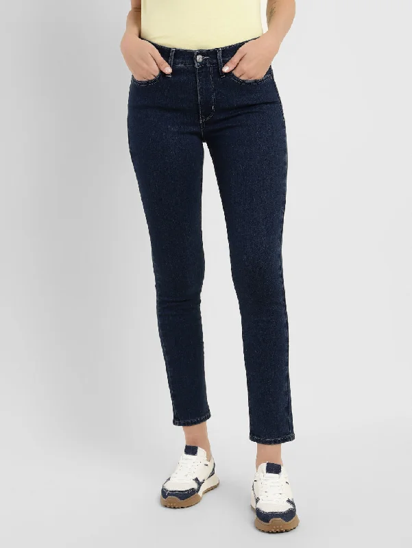 Women's Mid Rise 311 Skinny Fit Jeans Trendy Patchwork Denim Jeans