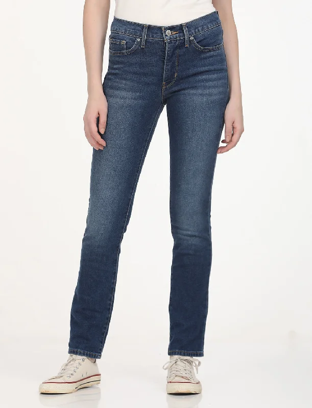 Women's Mid Rise 312 Slim Fit Blue Jeans Trendy Cut-Off Denim Shorts