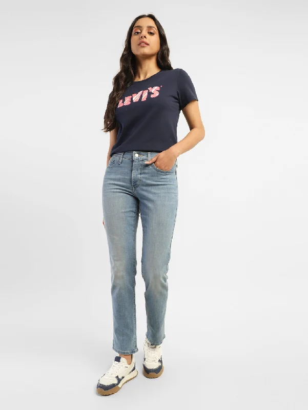 Women's Mid Rise 312 Slim Fit Jeans Trendy Vintage Denim Jeans