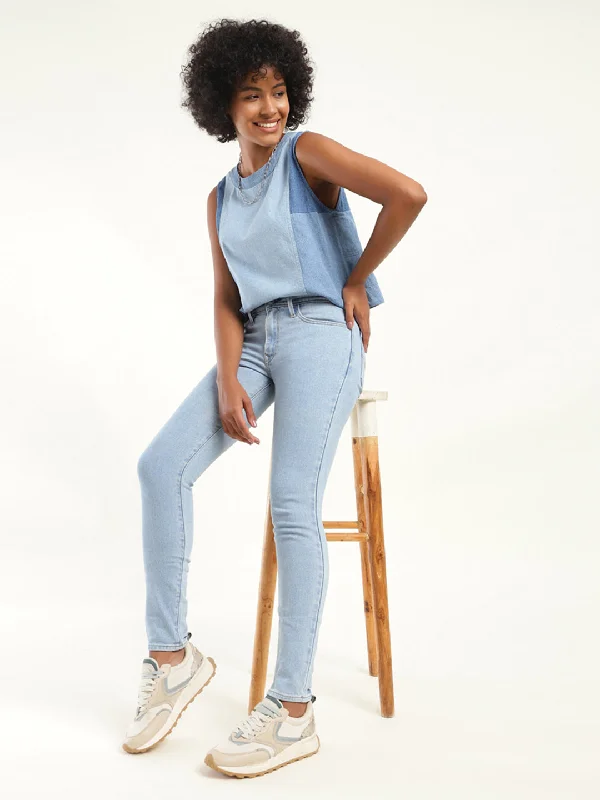 Women's Mid Rise 711 Skinny Fit Jeans Stylish Bootcut Denim Jeans