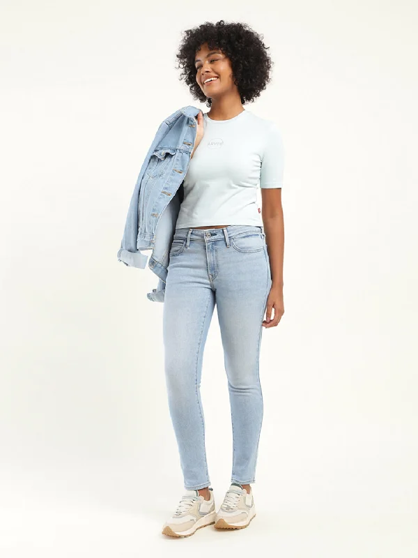 Women's Mid Rise 711 Skinny Fit Jeans Trendy Vintage Denim Jeans