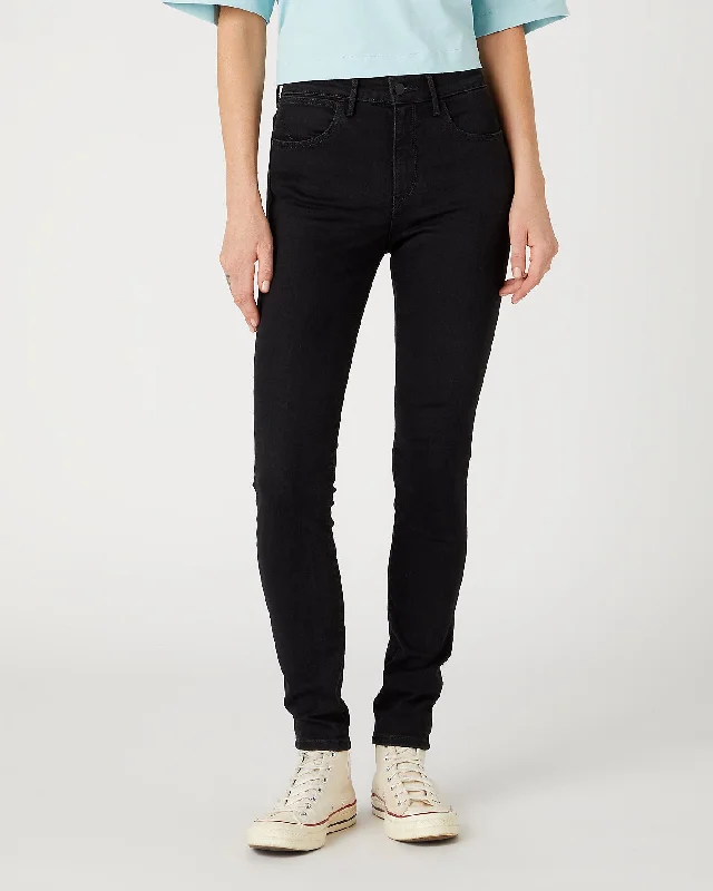 Wrangler Womens Body Bespoke High Rise Skinny Jeans - Arachne Stylish High-Waist Skinny Denim